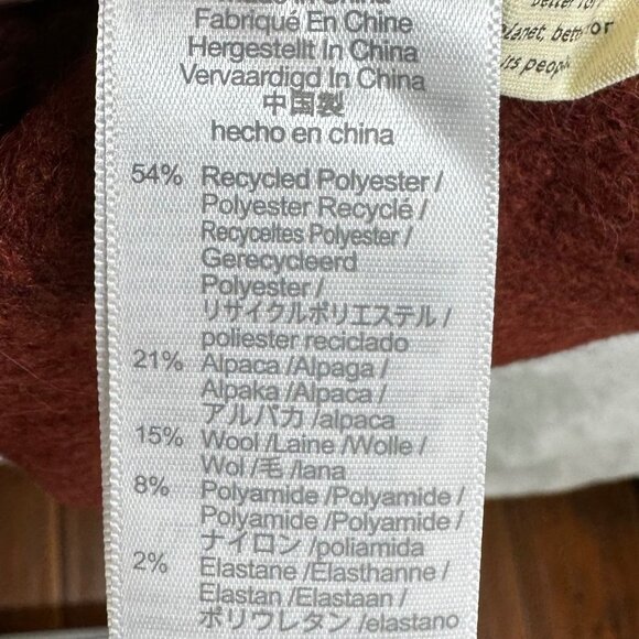 NWT Madewell Women's Recycled Polyester/Wool Blend Sweater Rust 3X - Picture 6 of 6